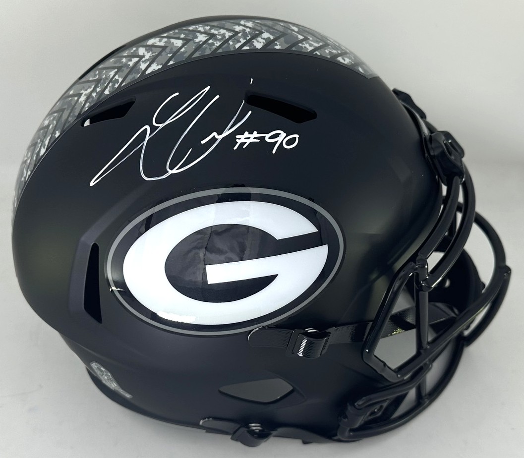 LUKAS VAN NESS SIGNED FULL SIZE PACKERS 2026 SALUTE REPLICA HELMET - JSA