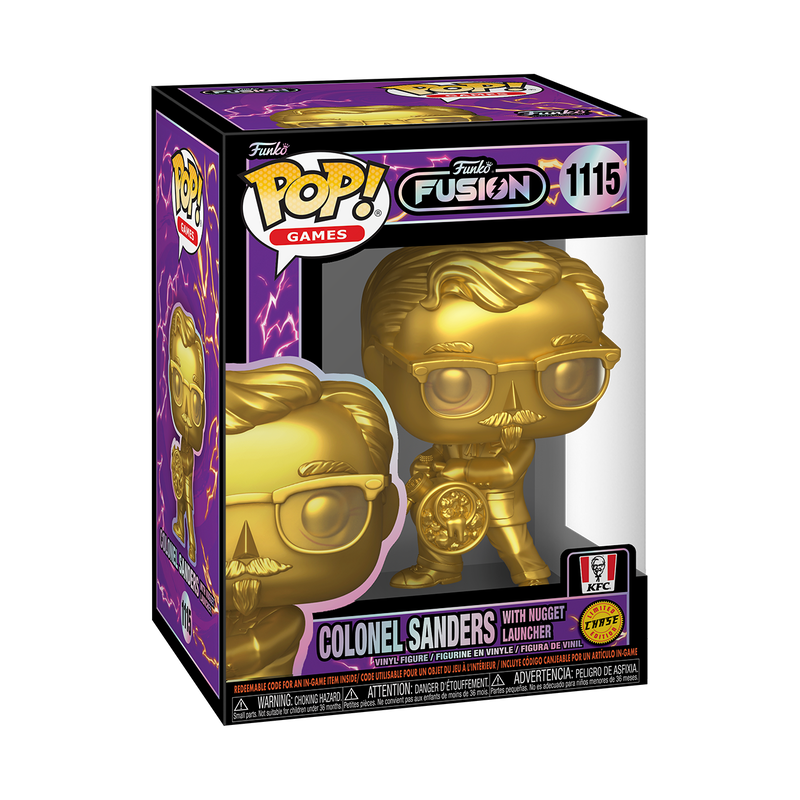 COLONEL SANDERS W/ NUGGET LAUNCHER CHASE - KFC - FUNKO POP FIGURE FUSION #1115