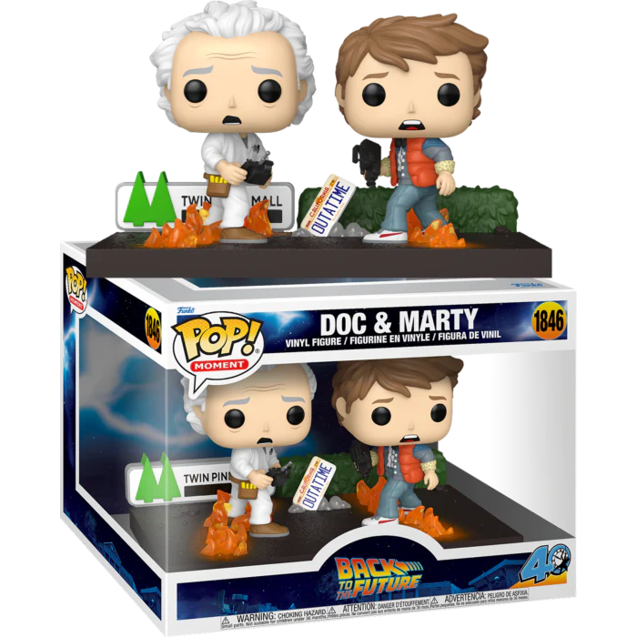 DOC & MARTY - BACK TO THE FUTURE - FUNKO POP MOMENT FIGURE #1846