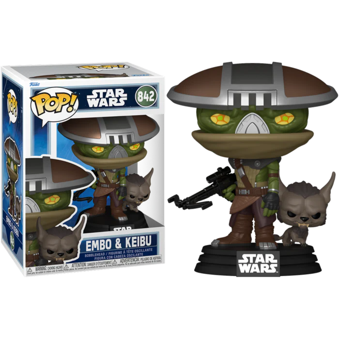 EMBO & KEIBU - STAR WARS: THE MANDALORIAN AND GROGU - FUNKO POP FIGURE #842