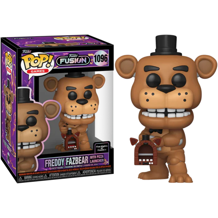 FREDDY FAZBEAR W/ PIZZA LAUNCHER - FIVE NIGHTS AT FREDDY'S - FUNKO POP FIGURE FUSION #1096