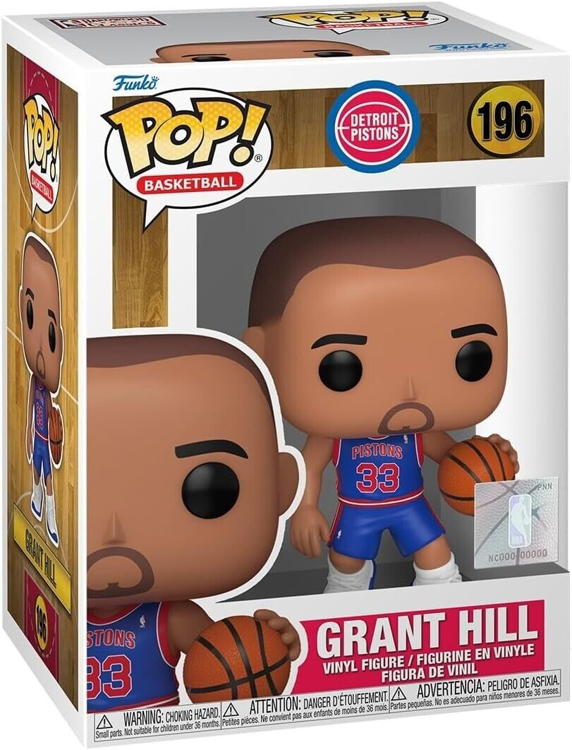 GRANT HILL DETROIT PISTONS NBA POP FUNKO FIGURE #196