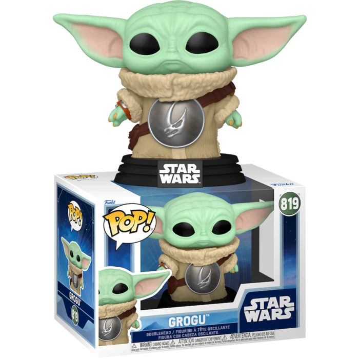 GROGU w/ CREST - STAR WARS: MANDALORIAN & GROGU - FUNKO POP FIGURE #819