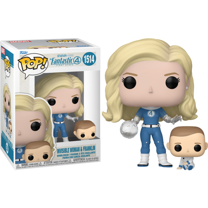 INVISIBLE WOMAN & FRANKLIN - THE FANTASTIC 4 MCU - POP FUNKO FIGURE #1514