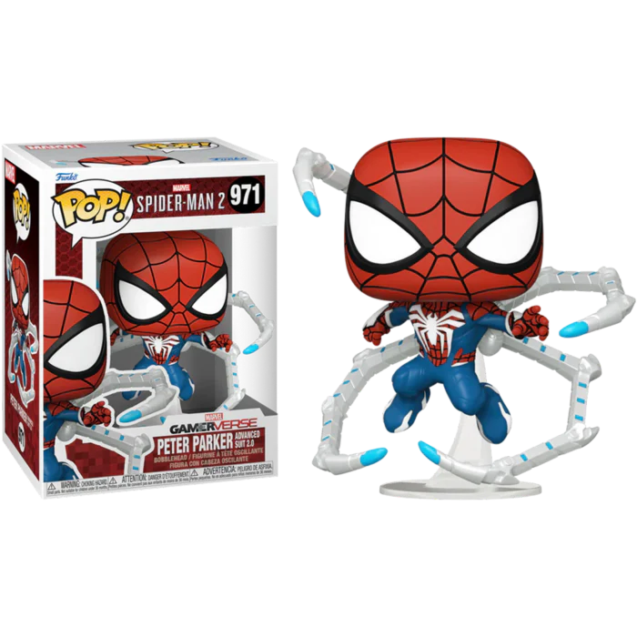 PETER PARKER ADVANCED SUIT 2.0 - MARVEL'S SPIDER-MAN 2 - FUNKO POP FIGURE #971