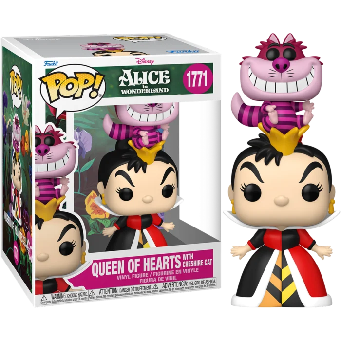 QUEEN OF HEARTS WITH CHESHIRE CAT - ALICE IN WONDERLAND - PREMIUM FUNKO POP FIGURE #1771