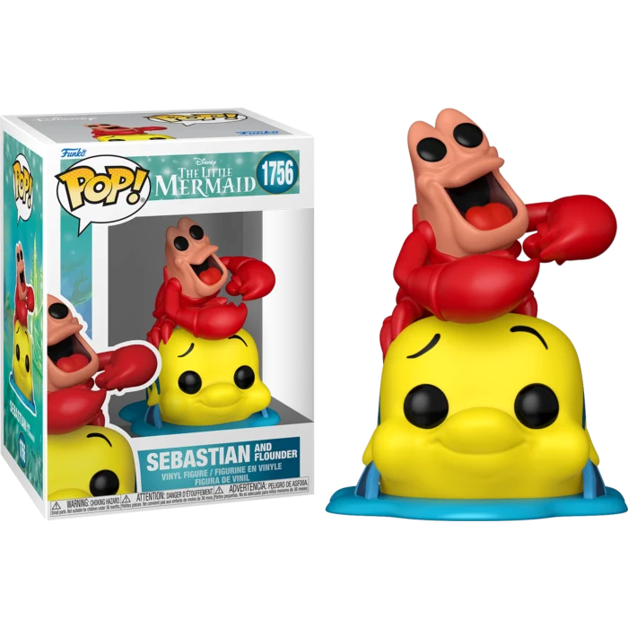 SEBASTIAN AND FLOUNDER - THE LITTLE MERMAID - FUNKO POP FIGURE #1756