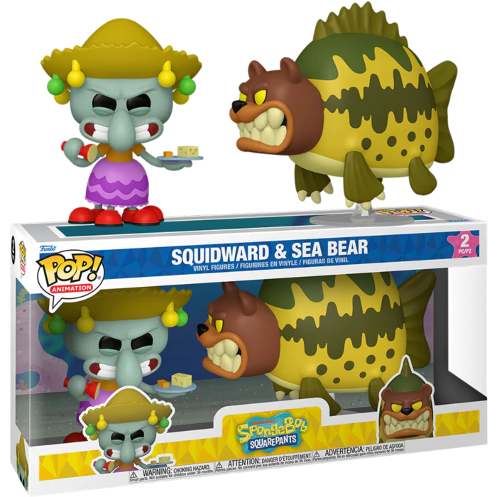 SQUIDWARD & SEA BEAR - SPONGEBOB SQUAREPANTS - FUNKO POP FIGURE 2 PACK