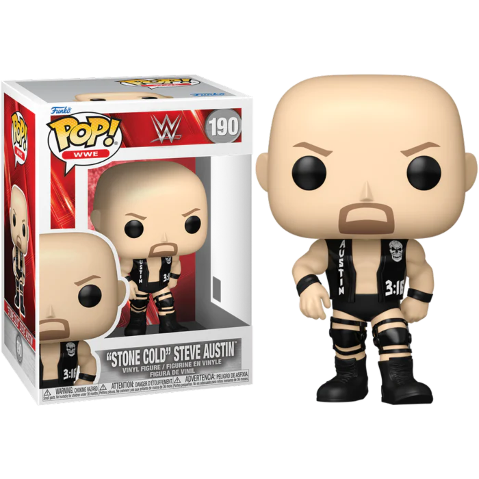 "STONE COLD" STEVE AUSTIN - WWE - FUNKO POP FIGURE #190