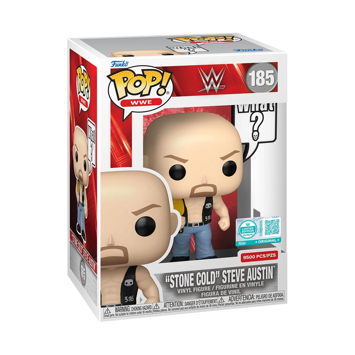 "STONE COLD" STEVE AUSTIN - WWE - POP FUNKO FIGURE #185