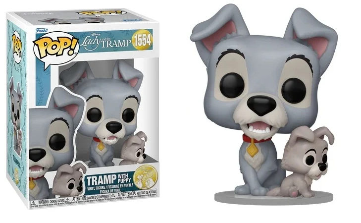 TRAMP WITH PUPPY - LADY AND THE TRAMP -  POP FUNKO FIGURE #1554