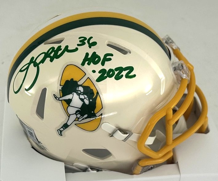 LEROY BUTLER SIGNED PACKERS 2026 RETRO SPEED MINI HELMET W/ HOF - BAS