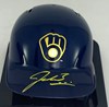 JACOB MISIOROWSKI SIGNED RAWLINGS BREWERS BLUE MINI HELMET - PROVA