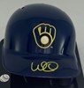 WILLIAM CONTRERAS SIGNED BREWERS BLUE MINI HELMET - BAS