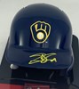 JACKSON CHOURIO SIGNED BREWERS BLUE MINI HELMET - FAN