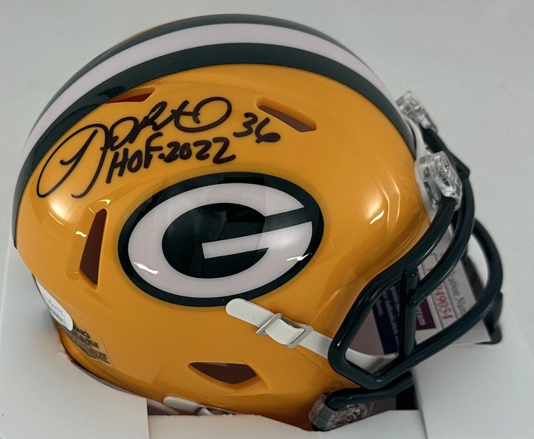 LEROY BUTLER SIGNED PACKERS SPEED MINI HELMET W/ HOF - JSA