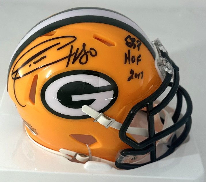 DONALD DRIVER SIGNED PACKERS MINI HELMET W/ GBP HOF 2017 - JSA