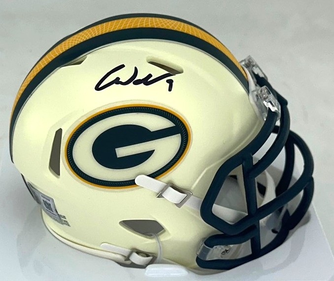 CHRISTIAN WATSON SIGNED PACKERS RIVALRY SPEED MINI HELMET - BAS