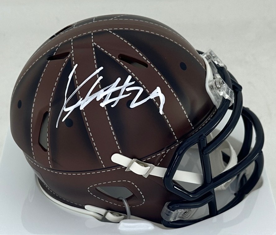 XAVIER MCKINNEY SIGNED RIDDELL PACKERS 2025 ALTERNATE "LEATHER" SPEED MINI HELMET - JSA