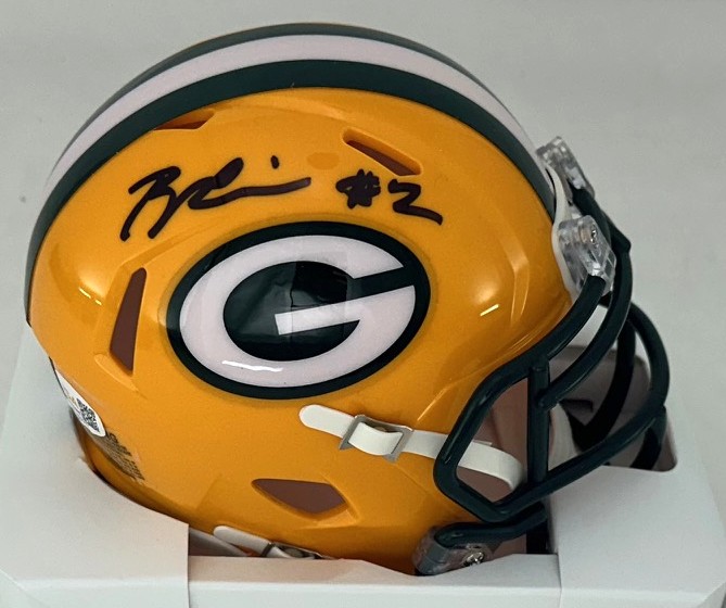 BRANDON CISSE SIGNED PACKERS RIDDELL SPEED MINI HELMET - JSA