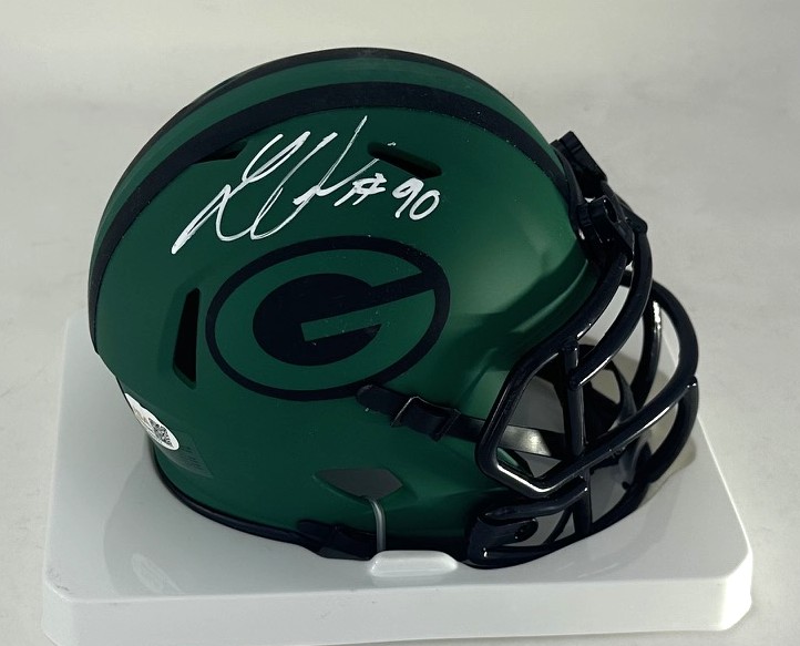 LUKAS VAN NESS SIGNED RIDDELL PACKERS RAVE SPEED MINI HELMET - JSA