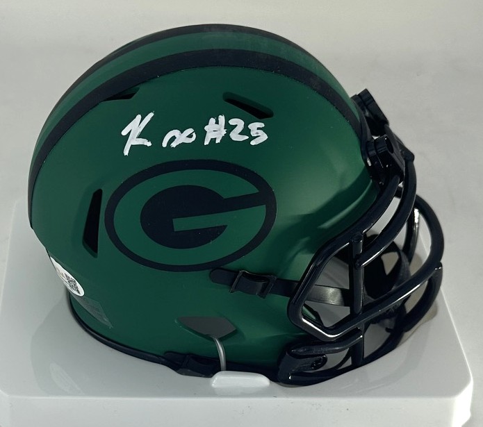 KESEAN NIXON SIGNED PACKERS RAVE SPEED MINI HELMET - JSA