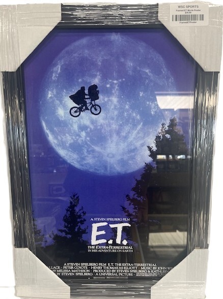 E.T. THE EXTRA TERRESTRIAL - FRAMED MOVIE POSTER