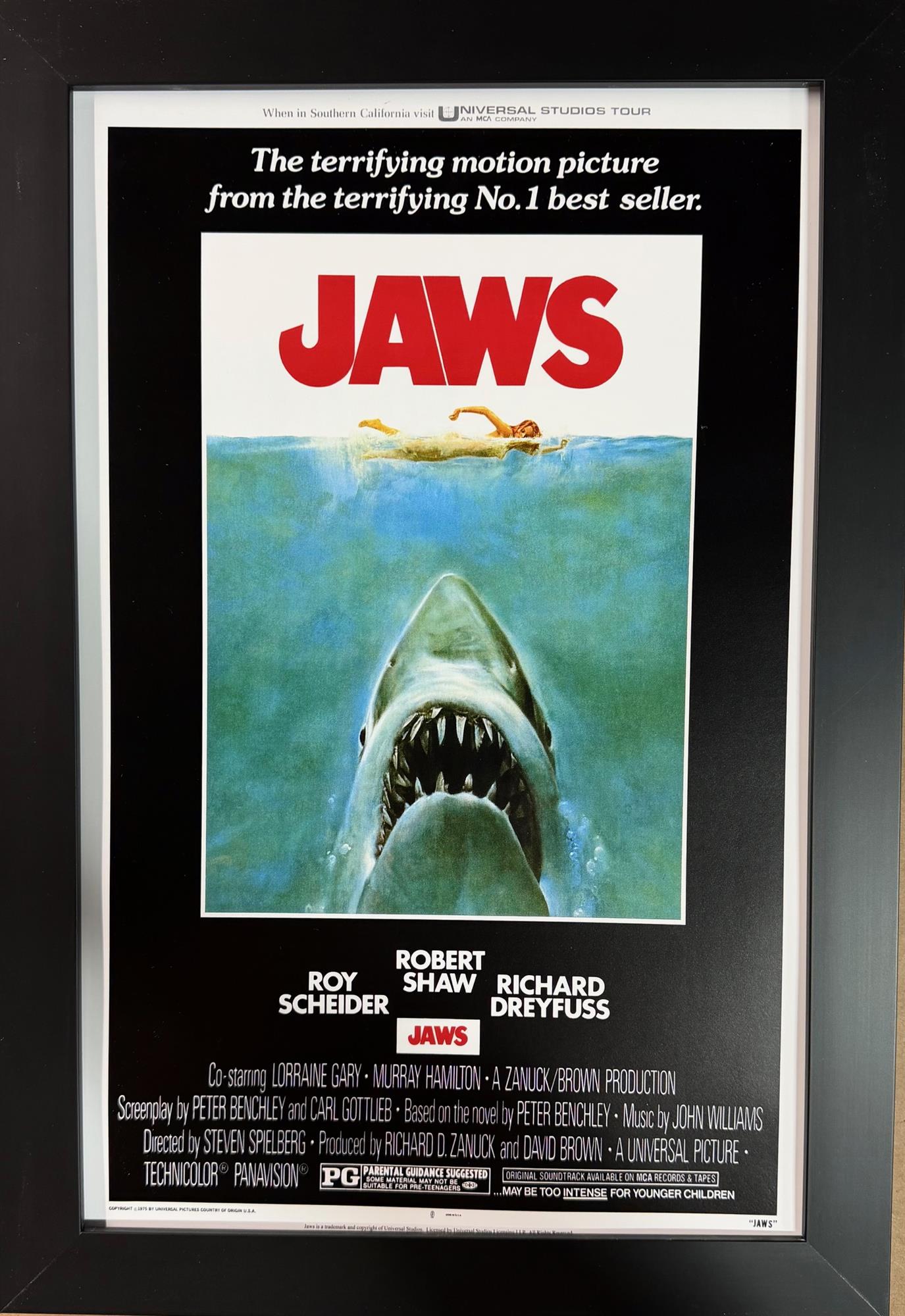 JAWS - FRAMED MOVIE POSTER