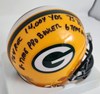 JAMES LOFTON SIGNED PACKERS MINI HELMET W/ STATS