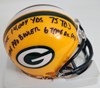 JAMES LOFTON SIGNED PACKERS MINI HELMET W/ STATS