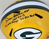 DAVE ROBINSON SIGNED FULL SIZE PACKERS REPLICA SPEED HELMET W/ 3 SCRIPTS - JSA