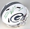MASON CROSBY SIGNED FULL SIZE PACKERS 2024 SALUTE REPLICA SPEED HELMET W/ SCRIPTS - JSA