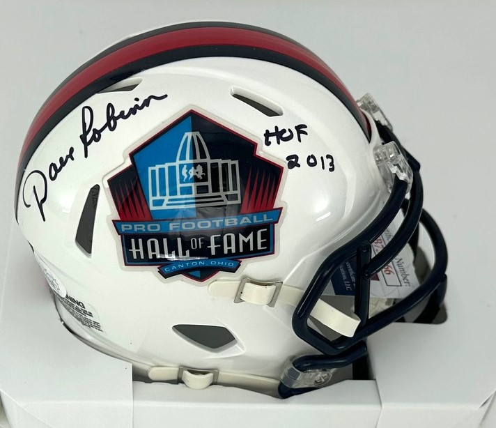 DAVE ROBINSON SIGNED HALL OF FAME SPEED MINI HELMET W/ HOF 2013 - BAS