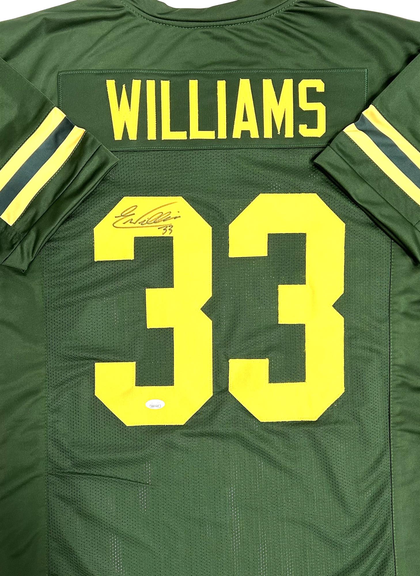 EVAN WILLIAMS SIGNED CUSTOM REPLICA PACKERS 1950'S JERSEY - JSA
