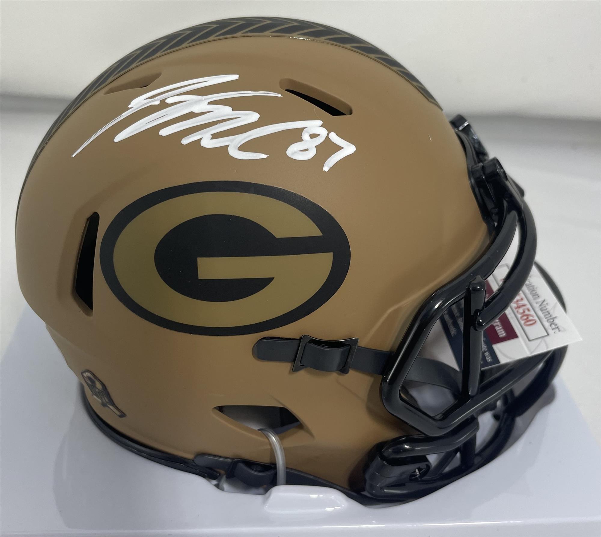 JORDY NELSON SIGNED PACKERS 2023 SALUTE MINI HELMET - JSA