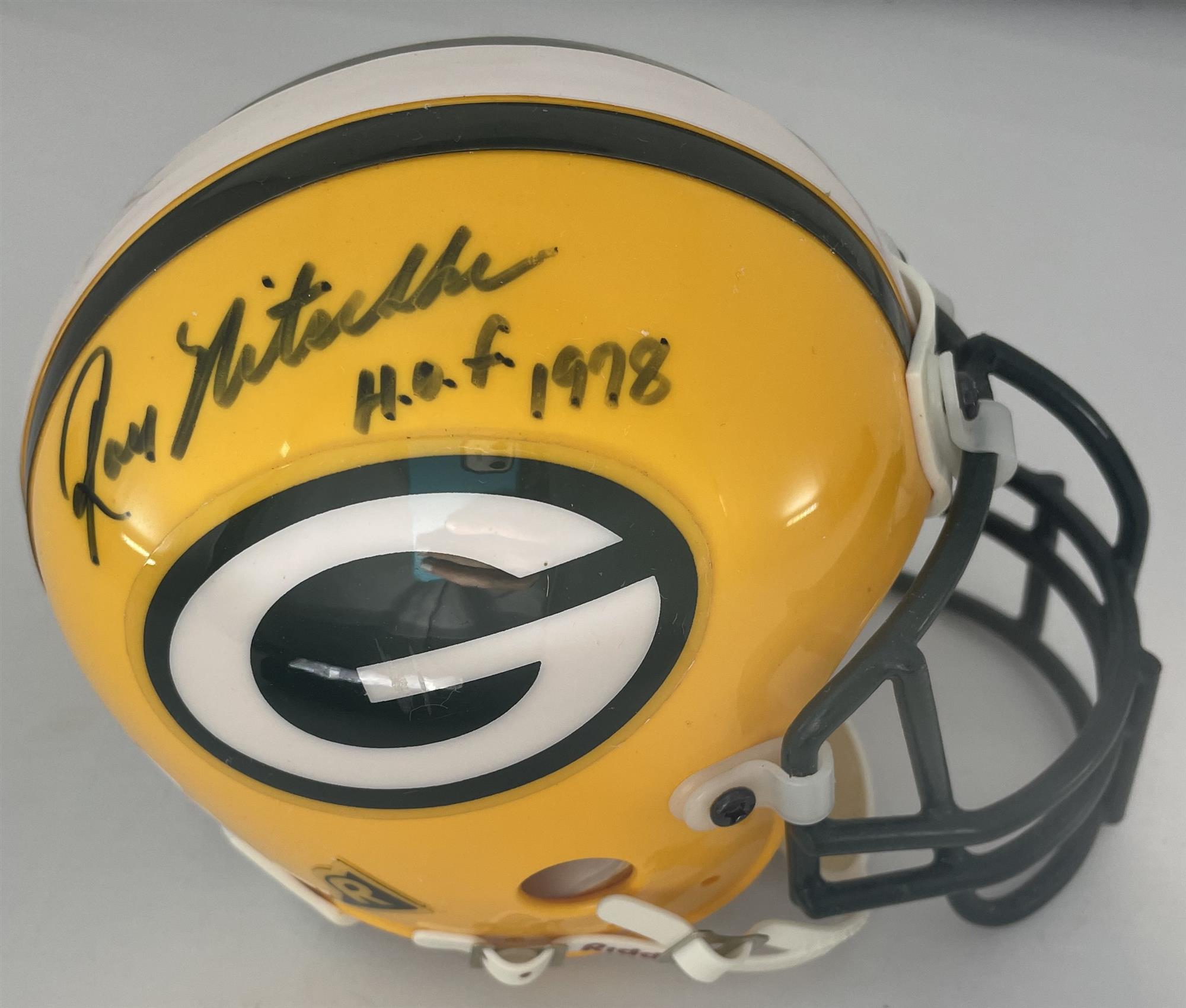 RAY NITSCHKE (d) SIGNED PACKERS MINI HELMET - JSA