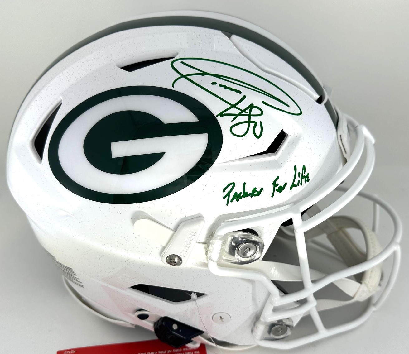 DONALD DRIVER SIGNED FULL SIZE PACKERS 2024 ALTERNATE AUTHENTIC SPEED FLEX HELMET W/ PACKER FOR LIFE - JSA