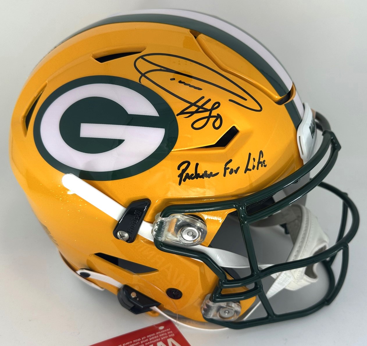 DONALD DRIVER SIGNED FULL SIZE PACKERS SPEED FLEX AUTHENTIC HELMET W/ PACKER FOR LIFE - JSA DONALD DRIVER SIGNED FULL SIZE PACKERS SPEED FLEX AUTHENTIC HELMET W/ PACKER FOR LIFE - JSA