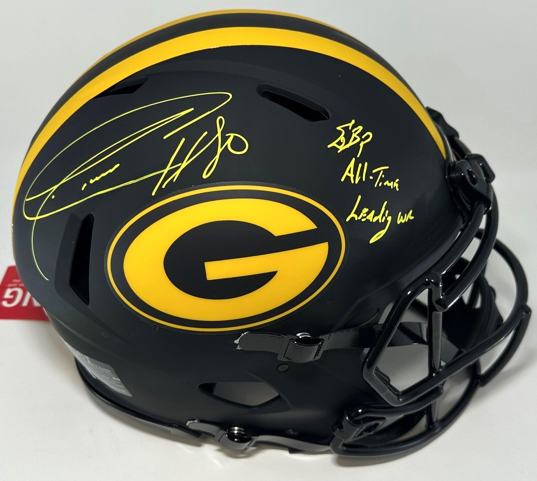 DONALD DRIVER SIGNED FULL SIZE PACKERS ECLIPSE AUTHENTIC SPEED HELMET W/ GBP ALL TIME WR - JSA DONALD DRIVER SIGNED FULL SIZE PACKERS ECLIPSE AUTHENTIC SPEED HELMET W/ GBP ALL TIME WR - JSA