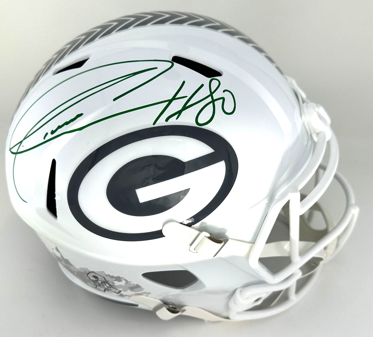 DONALD DRIVER SIGNED FULL SIZE PACKERS 2024 SALUTE SPEED REPLICA SPEED HELMET - JSA DONALD DRIVER SIGNED FULL SIZE PACKERS 2024 SALUTE SPEED REPLICA SPEED HELMET - JSA