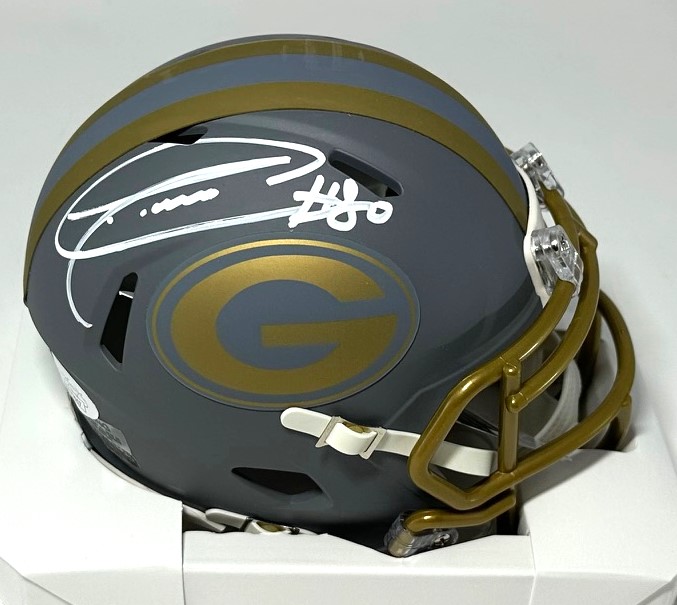 DONALD DRIVER SIGNED PACKERS SLATE MINI HELMET - JSA