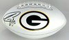 DONALD DRIVER SIGNED WHITE PANEL PACKERS LOGO FOOTBALL - JSA