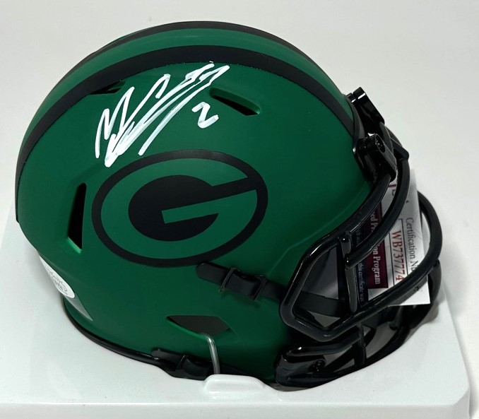MASON CROSBY SIGNED PACKERS RIDDELL RAVE SPEED MINI HELMET - BAS