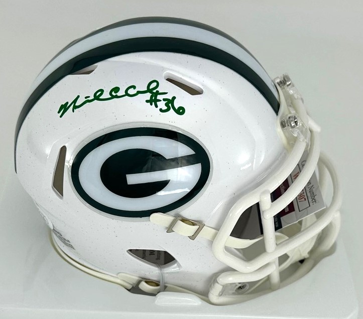 NICK COLLINS SIGNED PACKERS RIDDELL ALTERNATE SPEED MINI HELMET - BAS