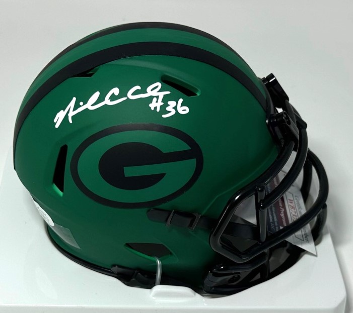 NICK COLLINS SIGNED PACKERS RIDDELL RAVE SPEED MINI HELMET - BAS