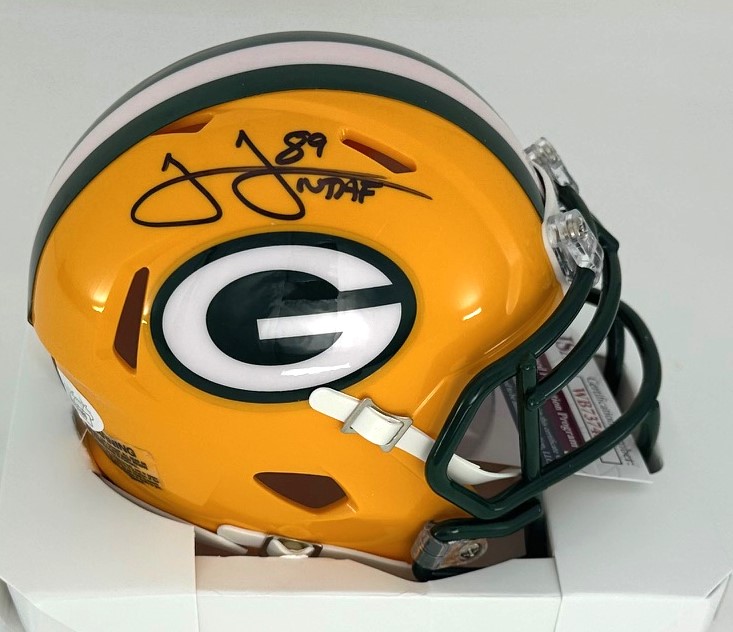 JAMES JONES SIGNED PACKERS RIDDELL SPEED MINI HELMET - BAS