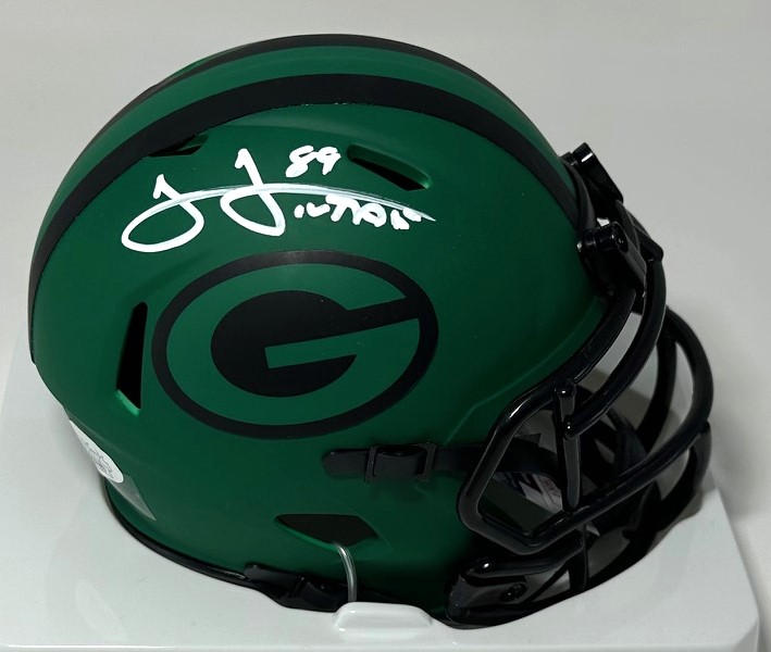 JAMES JONES SIGNED PACKERS RIDDELL RAVE SPEED MINI HELMET - BAS