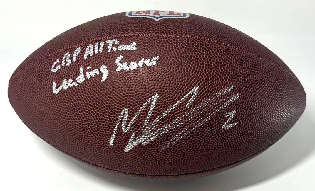 MASON CROSBY SIGNED WILSON NFL BROWL REPLICA FOOTBALL W/ SCRIPT - PACKERS - JSA