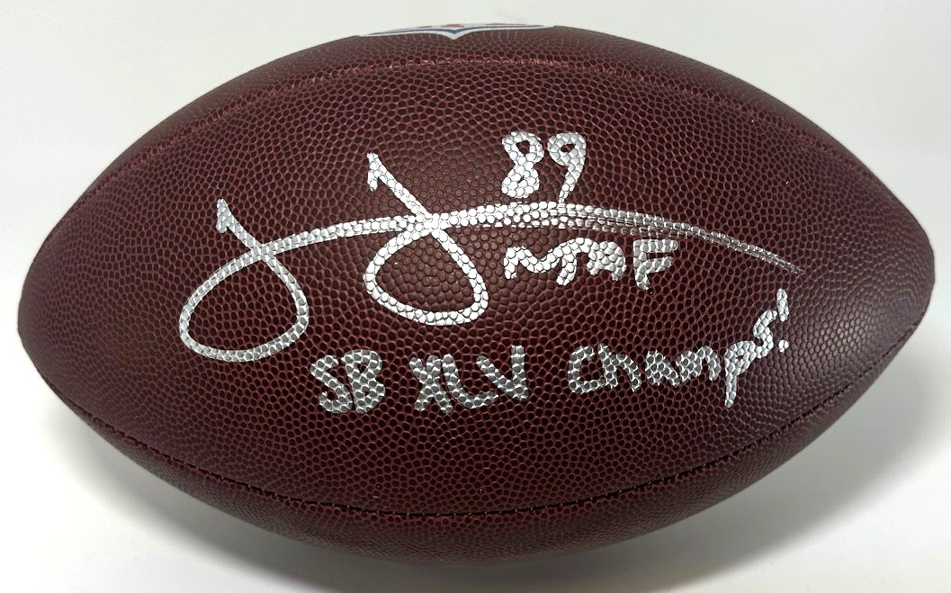 JAMES JONES SIGNED WILSON NFL BROWL REPLICA FOOTBALL W/ SCRIPT - PACKERS - JSA