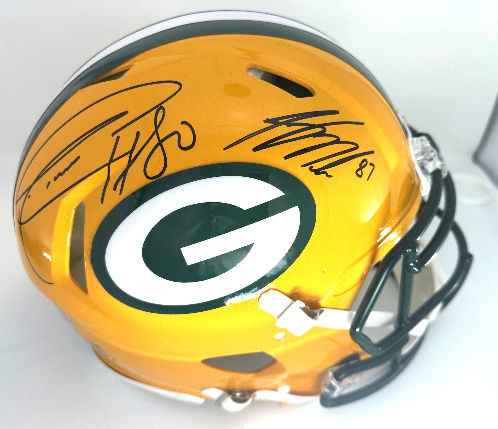 DONALD DRIVER & JORDY NELSON DUAL SIGNED FULL SIZE PACKERS AUTHENTIC SPEED HELMET - JSA